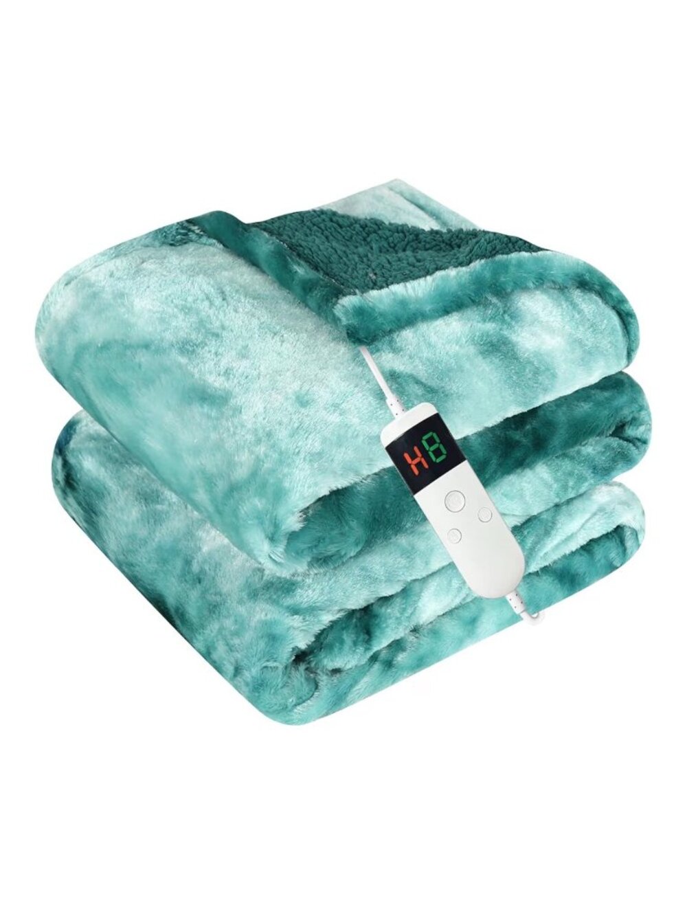 Electric Heated Blanket With Digital Controller Soft Plush Sherpa Throw Energy-S